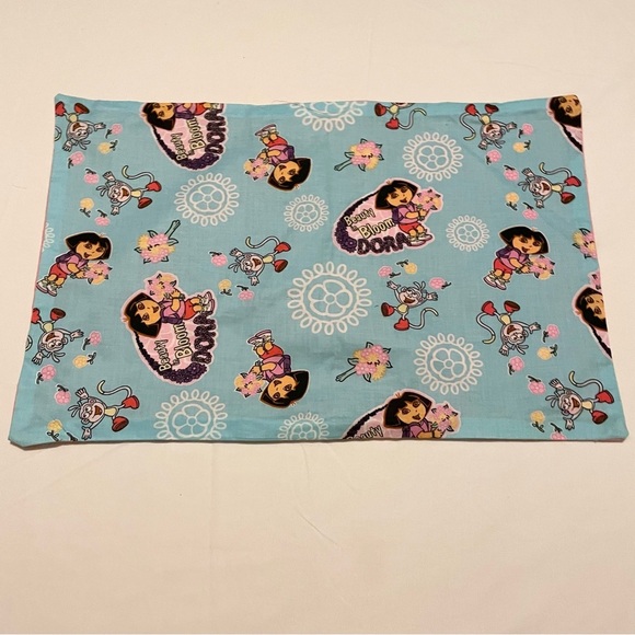 Dora the Explorer Beauty in Bloom Pillowcases Homemade 20.5” x 12.5” Lot of 2 - Picture 2 of 16